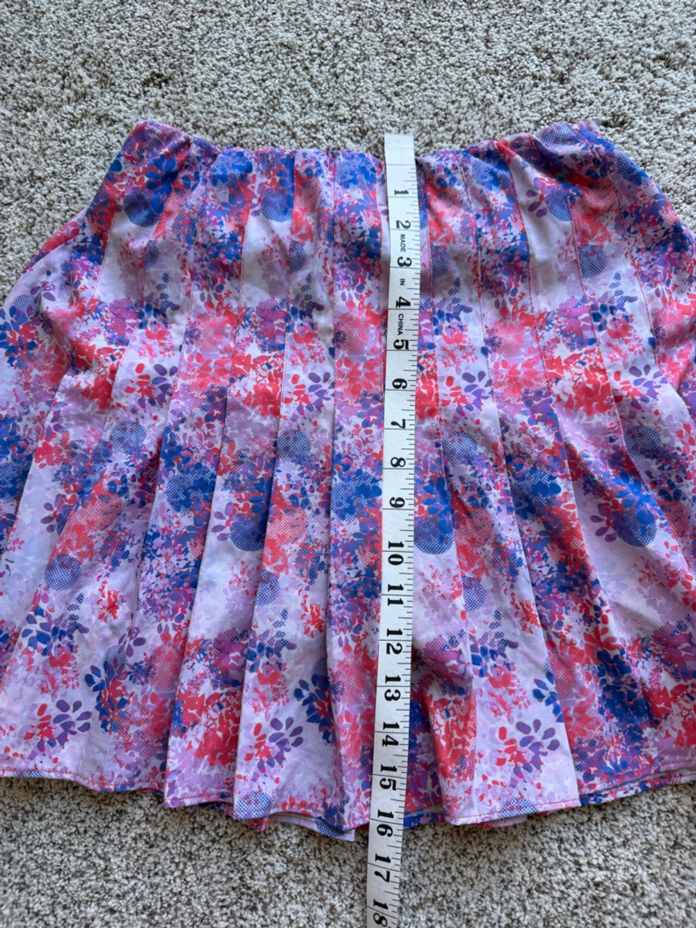 Kyodan Golf Pleated Skirt Skort Floral Pink Purple Size P/S Activewear - Picture 6 of 6